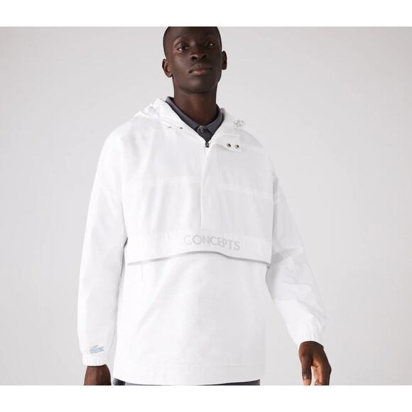 Lacoste X Concepts Collab Repellent White Windbreaker Men’s Size XL - Picture 1 of 3